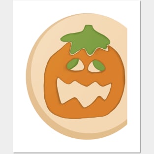 Jack-o'-lantern sugar cookie Posters and Art